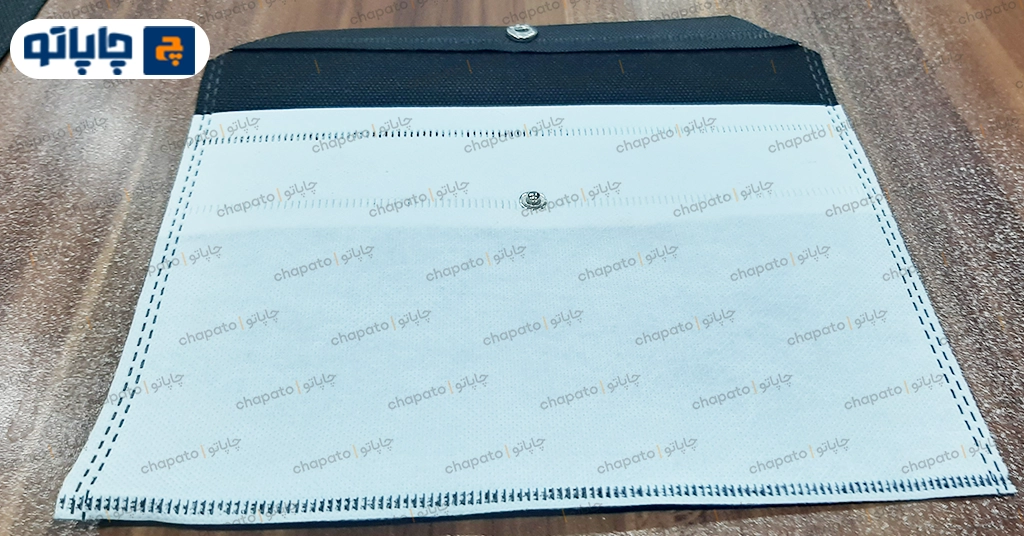 پوشه دکمه دار پارچه ای دو رنگ